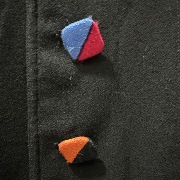 Pierre Balmain Paris Vintage Black Multicolor Jacket Lightweight S6 Made in USA - Picture 6 of 14